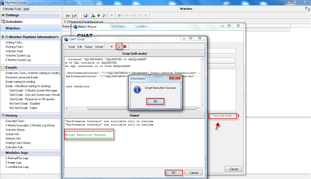 Creation and testing of the script's function