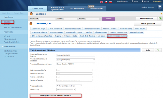 Creation of file for unattended installation Creation of file for unattended installation