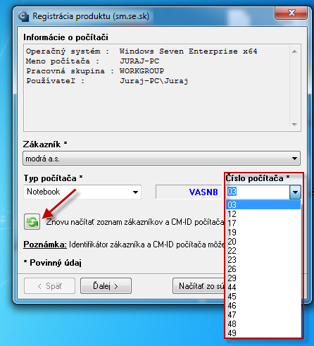 The registration offers the first available CM-ID starting from a certain number The registration offers the first available CM-ID starting from a certain number