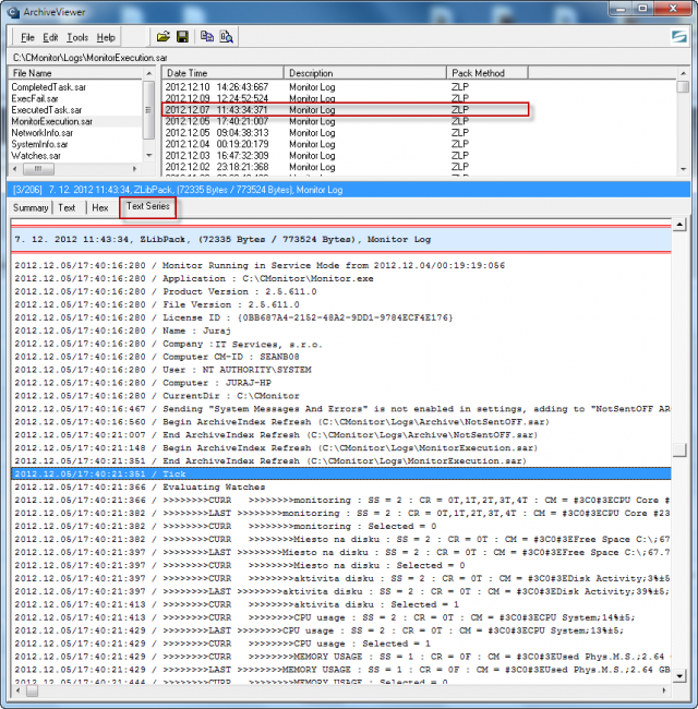 Monitor Log (archive)