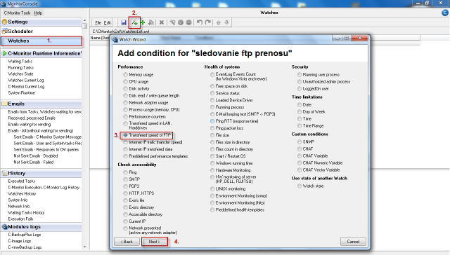 Addition of watch for monitoring of Ftp speed