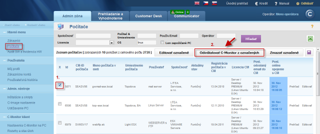 C-Monitor Linux client uninstallation through CM portal C-Monitor Linux client uninstallation through CM portal