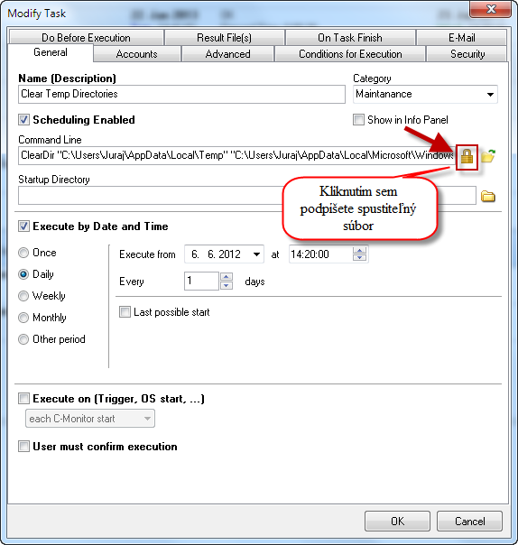 Signing an executable file