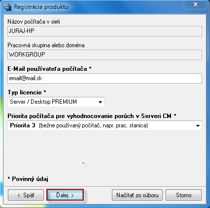 Registration of C-Monitor client Registration of C-Monitor client
