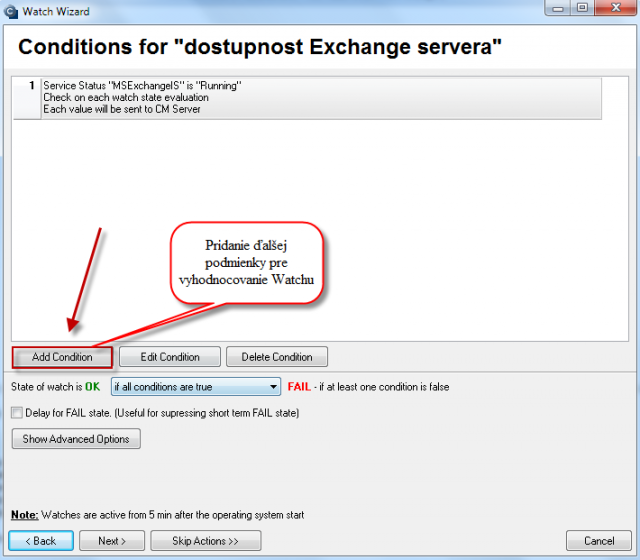 Addition of another condition for the Watch's evaluation - MSExchangeTransport