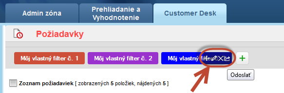 Práca s volitelnými filtrami Práca s volitelnými filtrami