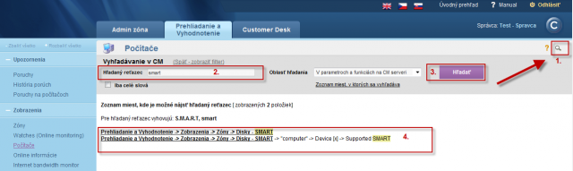 Searching according to the name of a parameter